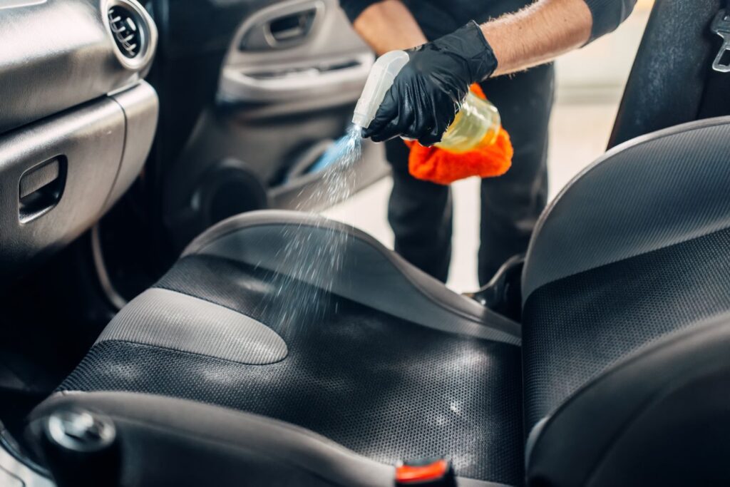 How do you professionally clean the inside of a car?
