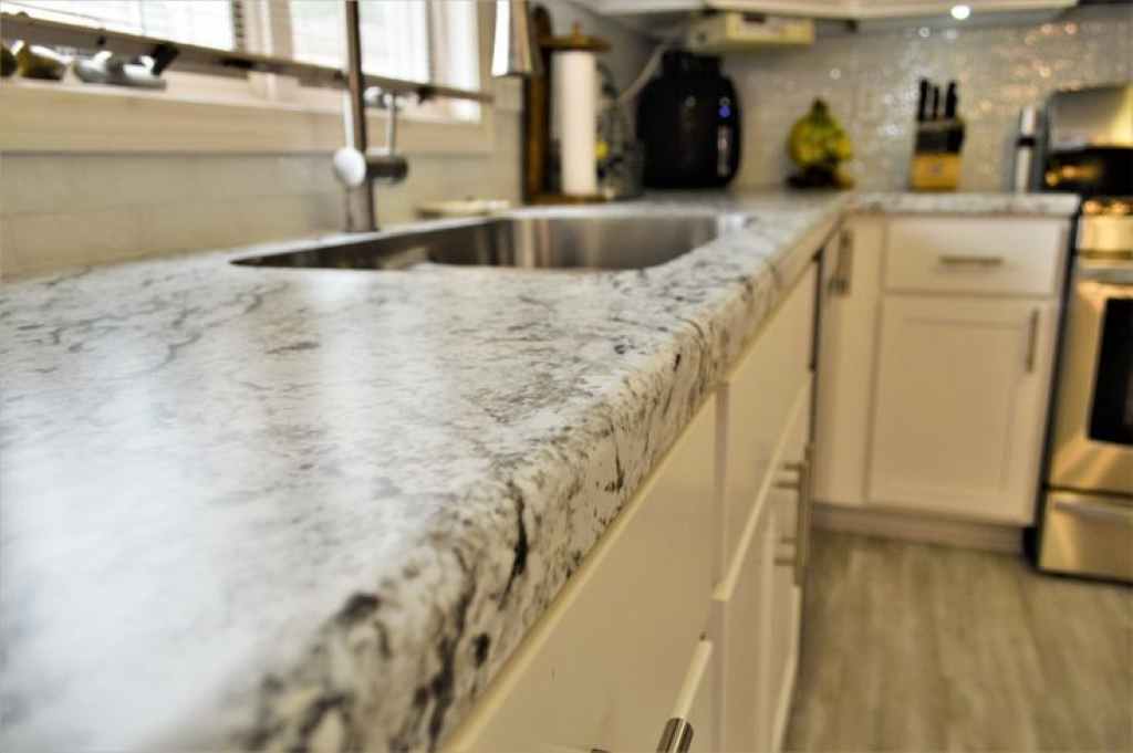 How do you clean faux granite countertops