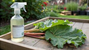 Homemade Rhubarb Leaf Spray for Controlling Aphids and Other Soft-bodied Insects