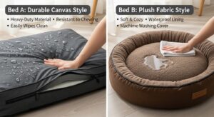 Comparison of orthopedic vs standard waterproof dog beds