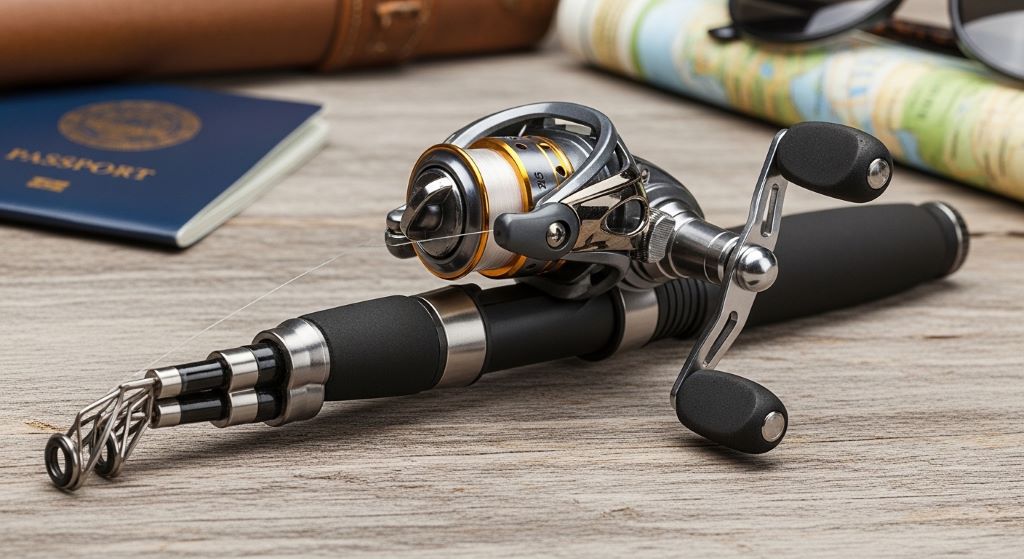 Compact telescopic fishing rod and spinning reel combo for budget-conscious travelers