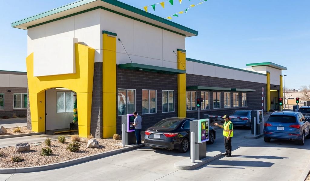 Free self-serve vacuum station at a Quick Quack Car Wash location
