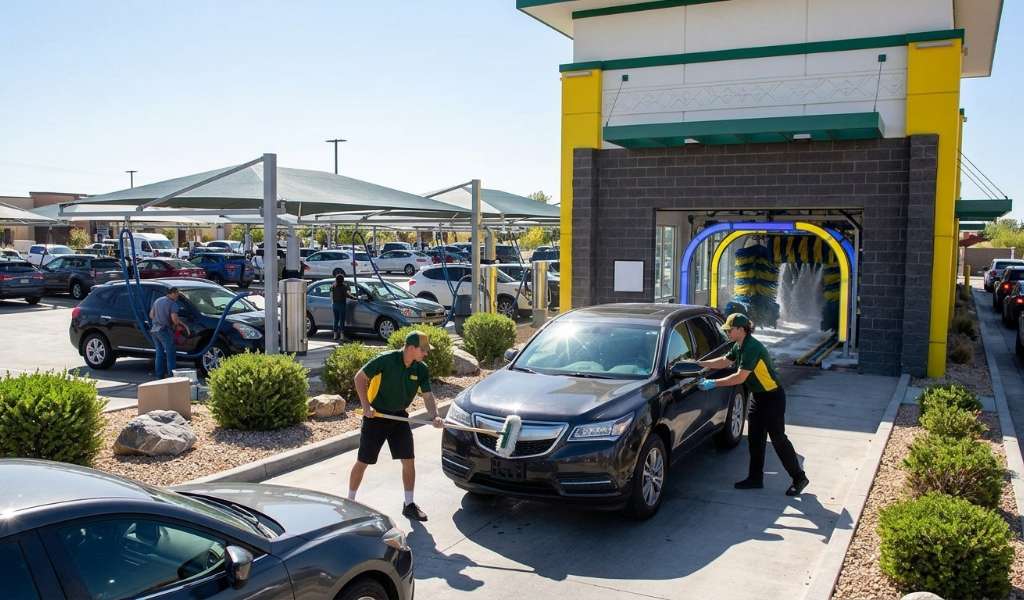 Free vacuum station at a Quick Quack car wash location