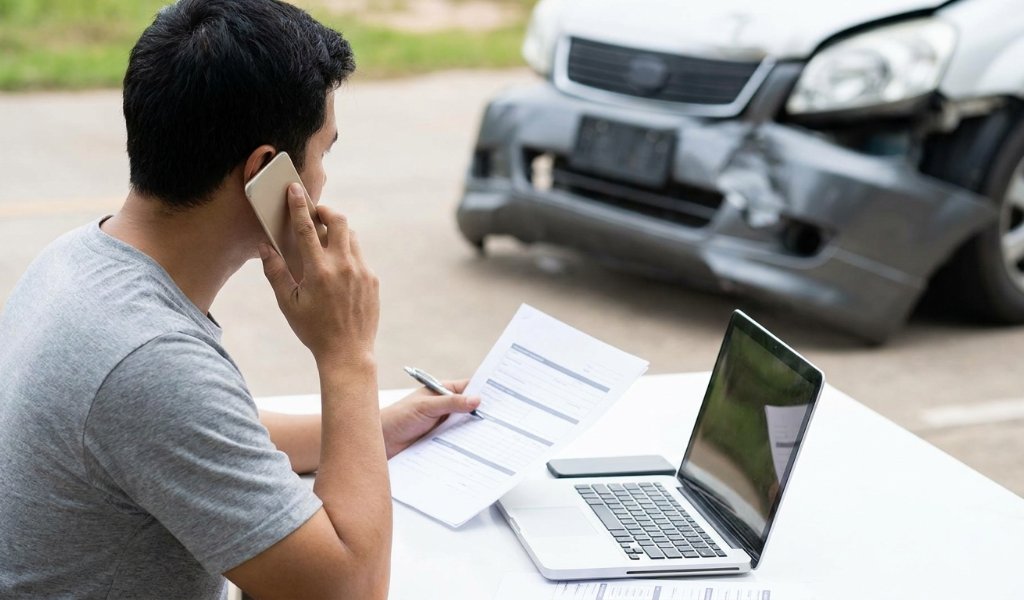 Injured client reviewing settlement progress with a personal injury lawyer