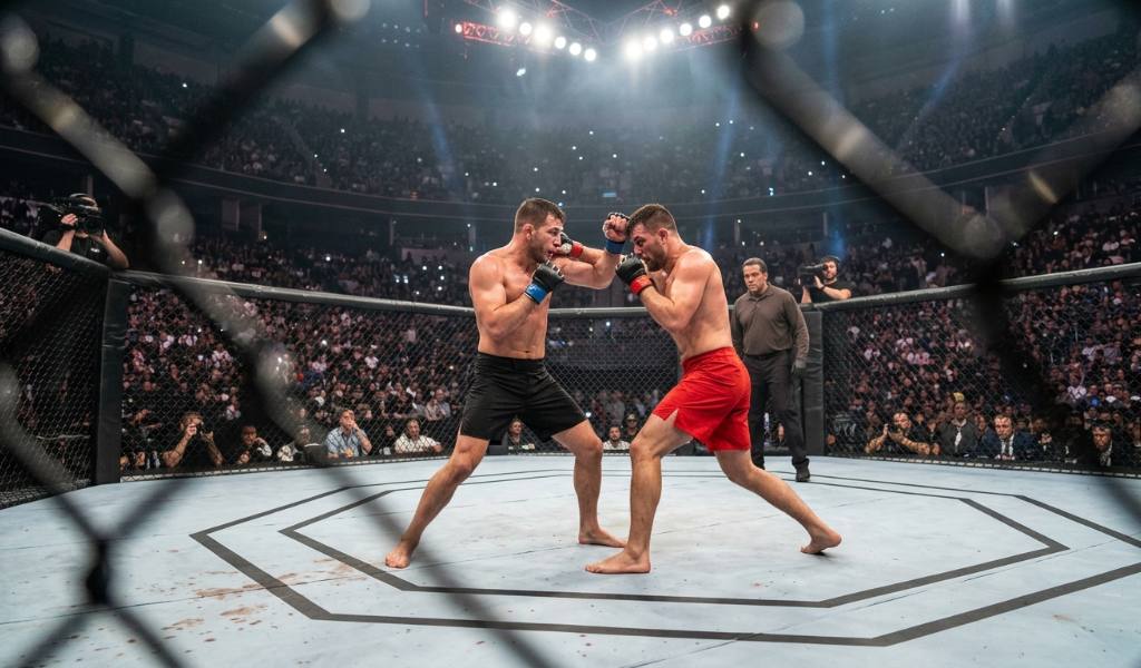 UFC 335 fight card featuring the scheduled fighters and main event matchup
