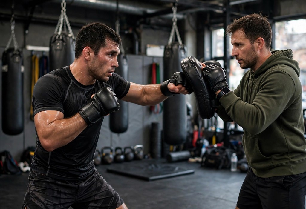 Diego Lopes throwing a punch combination inside the UFC octagon